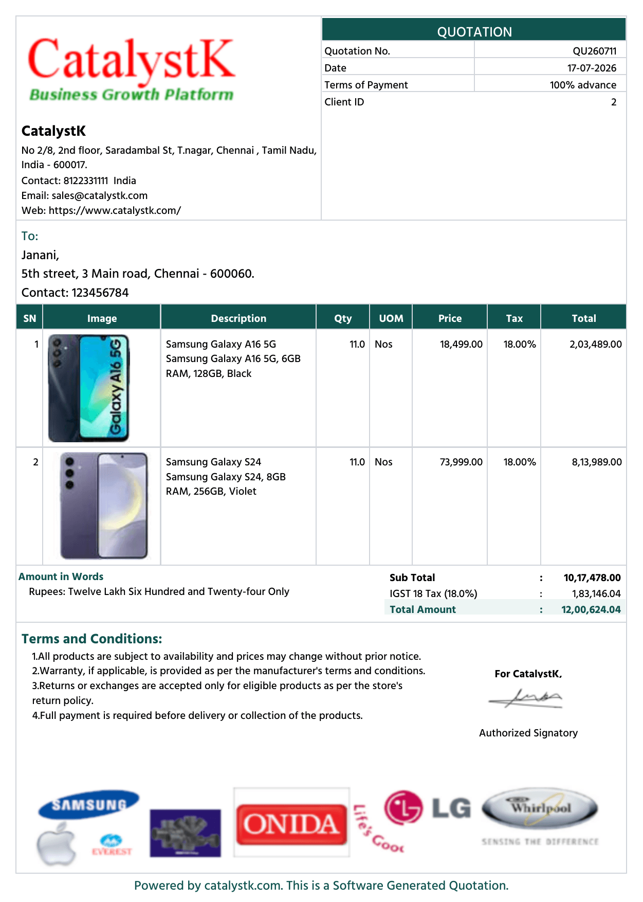 Free quotation maker — emerald colour quotation template by CatalystK