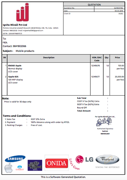 GST invoice software free download
