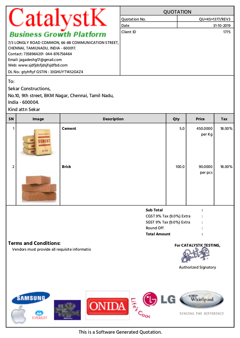 download free construction quote forms