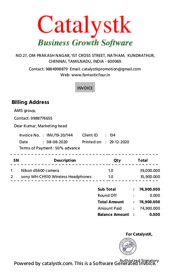 billing software for thermal printer free