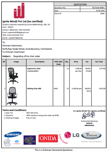 free quotation template xls